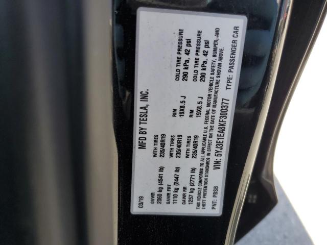 2019 TESLA MODEL 3 - 5YJ3E1EA8KF300377