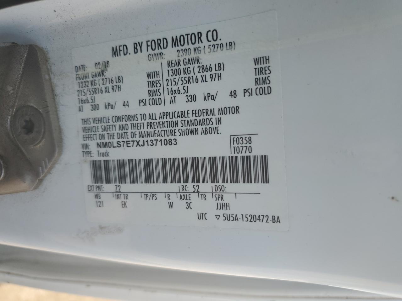 FORD TRANSIT CONNECT XL