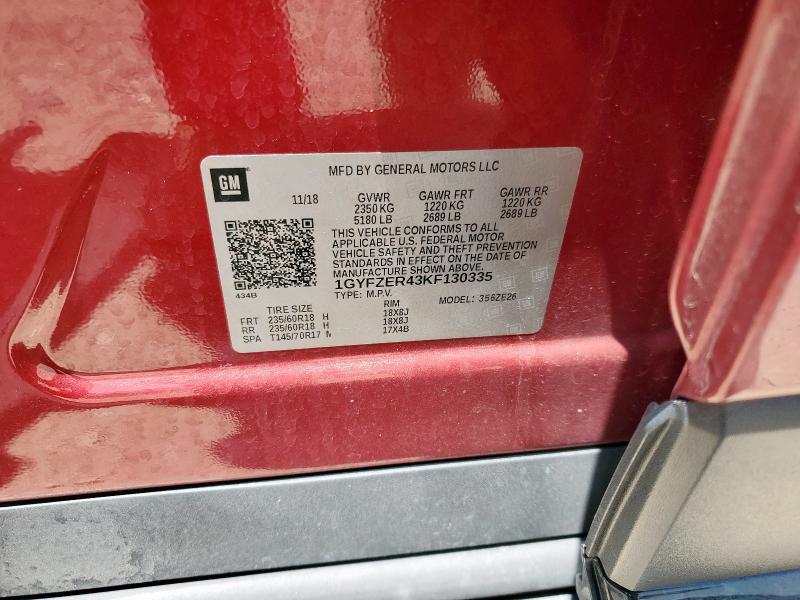 2019 CADILLAC XT4 SPORT 1GYFZER43KF130335