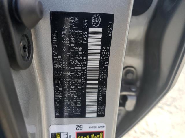 2020 TOYOTA CAMRY SE - 4T1G11AK2LU502857