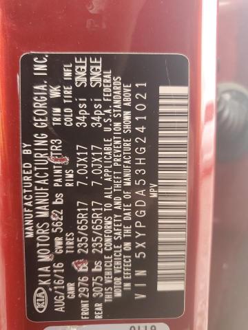 2017 KIA SORENTO LX - 5XYPGDA53HG241021
