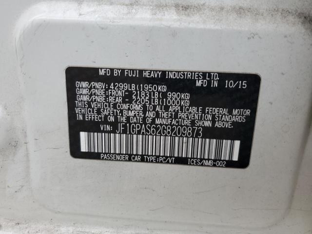 2016 SUBARU IMPREZA SP JF1GPAS62G8209873