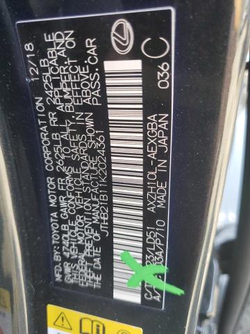2019 LEXUS ES 300H - JTHB21B11K2024361