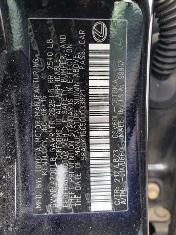 2016 LEXUS ES 350 - 58ABK1GG5GU033921