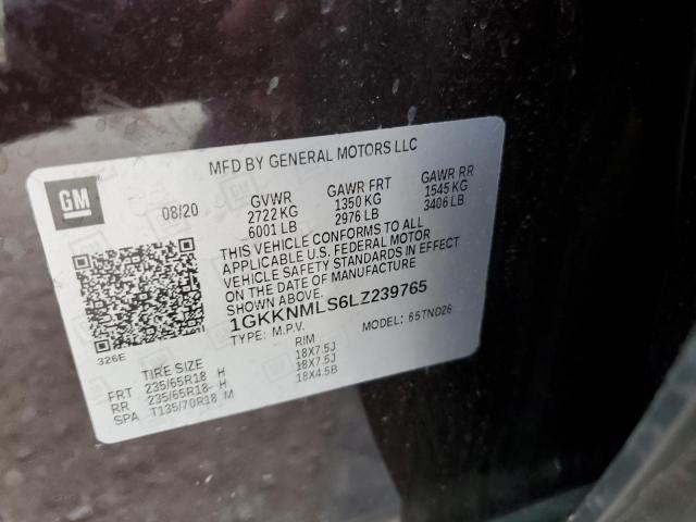 2020 GMC ACADIA SLT - 1GKKNMLS6LZ239765