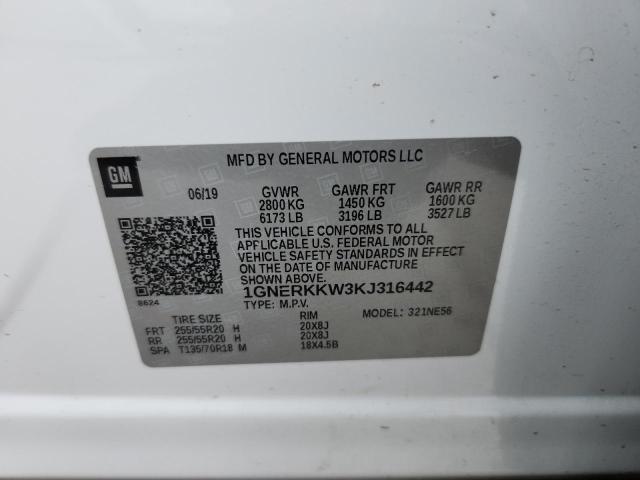 2019 CHEVROLET TRAVERSE P - 1GNERKKW3KJ316442