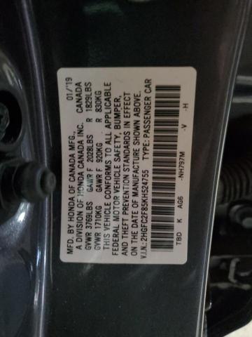 2019 HONDA CIVIC SPOR - 2HGFC2F85KH524755