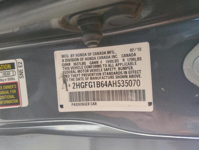 2HGFG1B64AH535070 2010 HONDA CIVIC