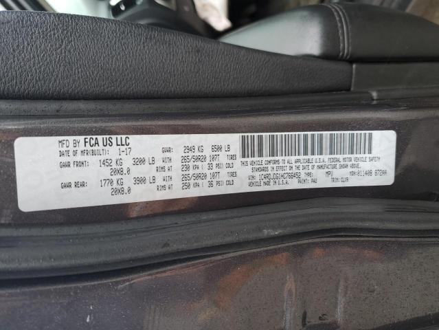 2017 DODGE DURANGO GT 1C4RDJDG1HC766452