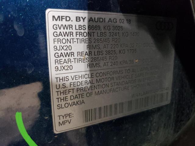 2018 AUDI Q7 PREMIUM - WA1LAAF73JD032143
