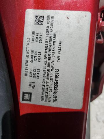 2016 BUICK VERANO CON 1G4PR5SK6G4105172