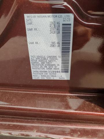 2024 NISSAN ALTIMA SV 1N4BL4DV8RN359986