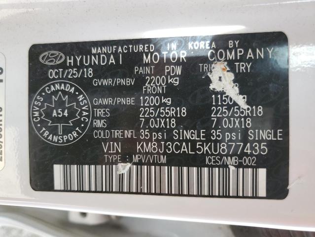 2019 HYUNDAI TUCSON LIM KM8J3CAL5KU877435