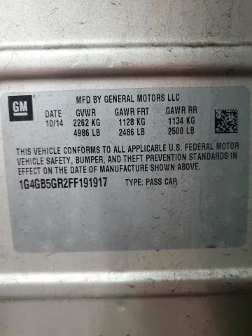 2015 BUICK LACROSSE - 1G4GB5GR2FF191917