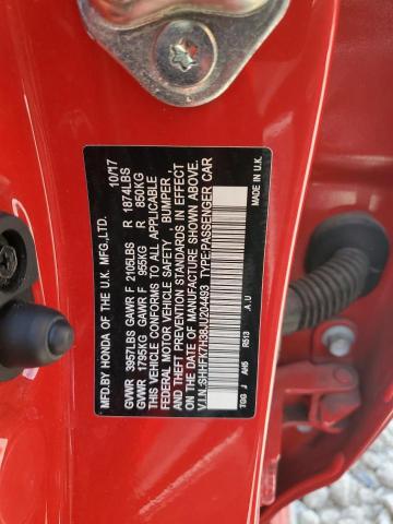 2018 HONDA CIVIC SHHFK7H38JU204493