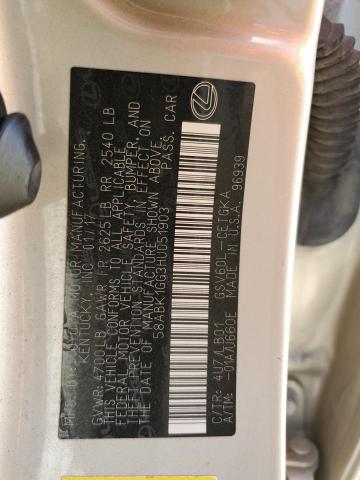 2017 LEXUS ES 350 - 58ABK1GG3HU051903
