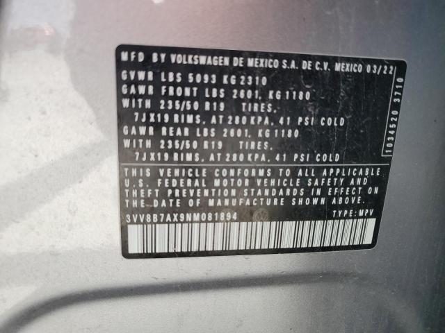 2022 VOLKSWAGEN TIGUAN SE - 3VV8B7AX9NM081894