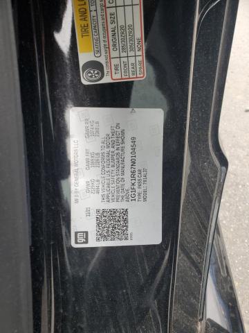 2022 CHEVROLET CAMARO ZL1 1G1FK1R67N0104549