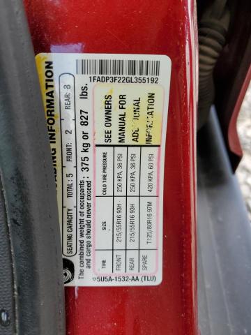 2016 FORD FOCUS SE - 1FADP3F22GL355192
