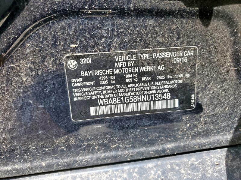 2017 BMW 320 I - WBA8E1G58HNU13548