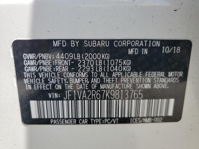 2019 SUBARU WRX STI - JF1VA2R67K9813765