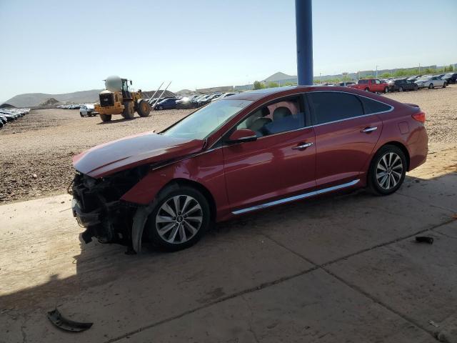 HYUNDAI SONATA SPO 2017 red  gas 5NPE34AF3HH587588 photo #1