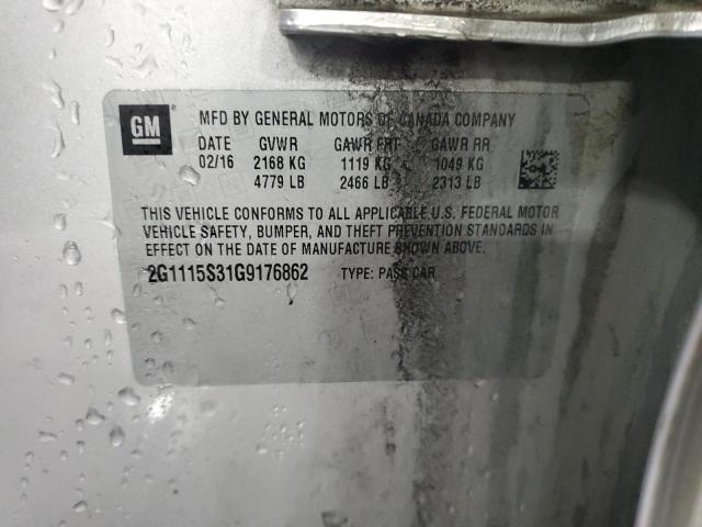 2016 CHEVROLET IMPALA LT - 2G1115S31G9176862