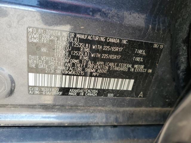 2019 TOYOTA RAV4 LE - 2T3F1RFV8KW063215