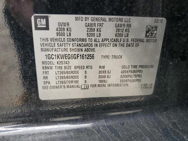 2016 CHEVROLET SILVERADO - 1GC1KWEG6GF161256