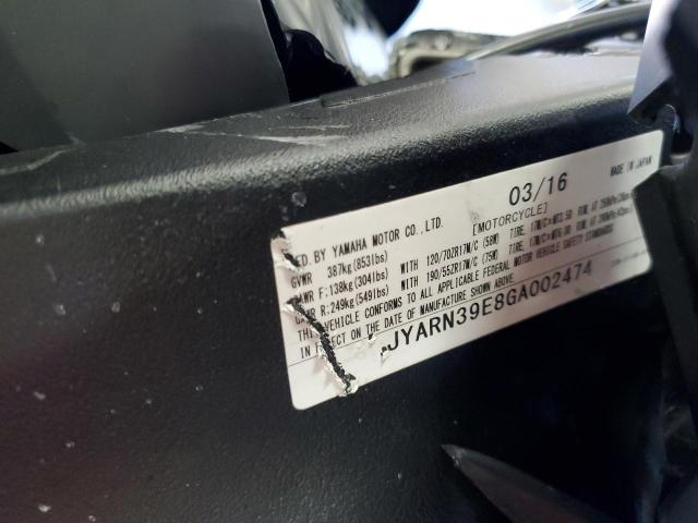 2016 YAMAHA YZFR1 JYARN39E8GA002474