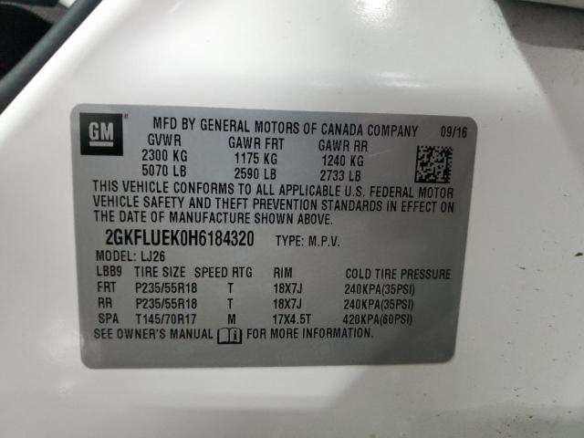 2017 GMC TERRAIN SL - 2GKFLUEK0H6184320