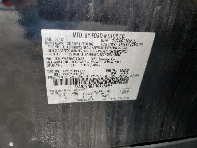 2017 FORD TAURUS SEL - 1FAHP2H87HG115692
