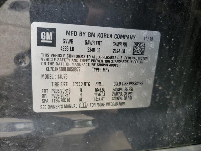 2020 CHEVROLET TRAX LS KL7CJKSB0LB058877