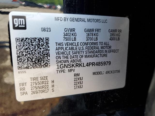 2023 CHEVROLET TAHOE K150 - 1GNSKRKL4PR485979