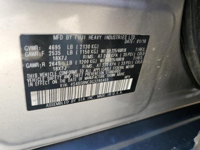 2016 SUBARU OUTBACK 2. - 4S4BSBNC0G3290469
