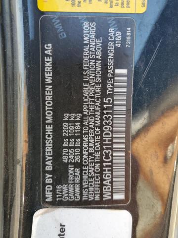 2017 BMW 640 I - WBA6H1C31HD933115