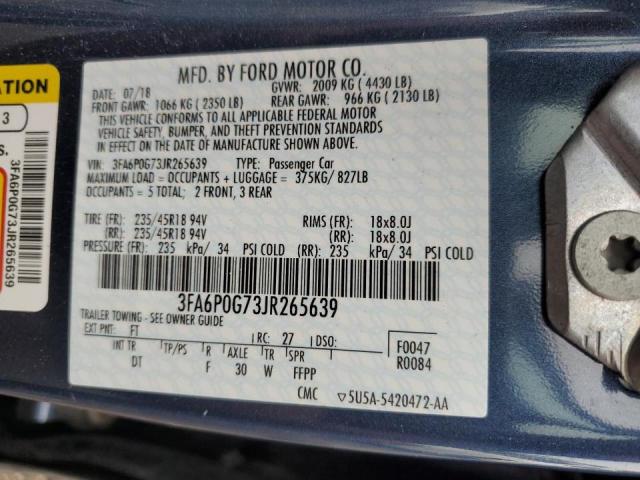 2018 FORD FUSION S 3FA6P0G73JR265639