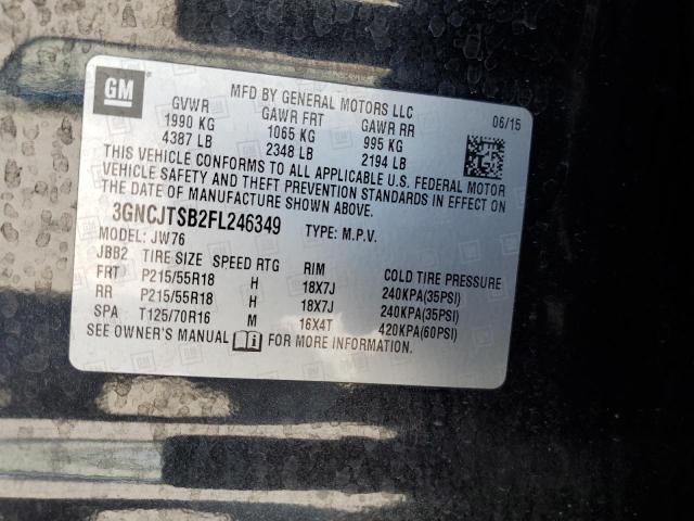 2015 CHEVROLET TRAX LTZ 3GNCJTSB2FL246349