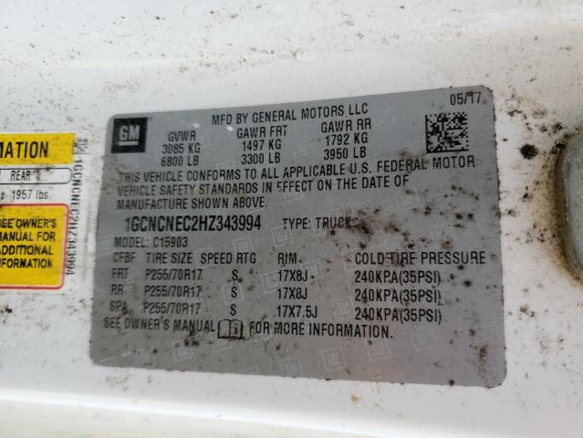 2017 CHEVROLET SILVERADO - 1GCNCNEC2HZ343994