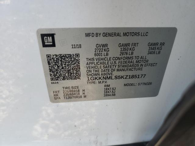2019 GMC ACADIA SLT - 1GKKNMLS5KZ185177