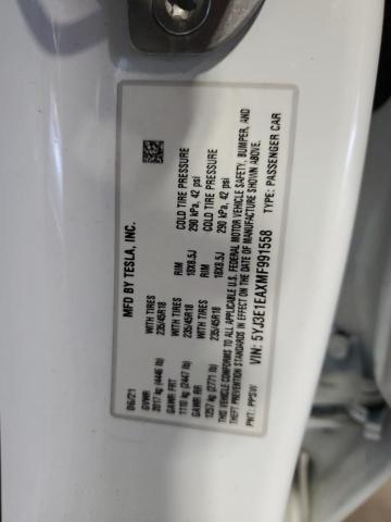 2021 TESLA MODEL 3 - 5YJ3E1EAXMF991558