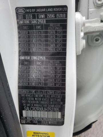 2018 LAND ROVER DISCOVERY - SALCR2RX8JH752765