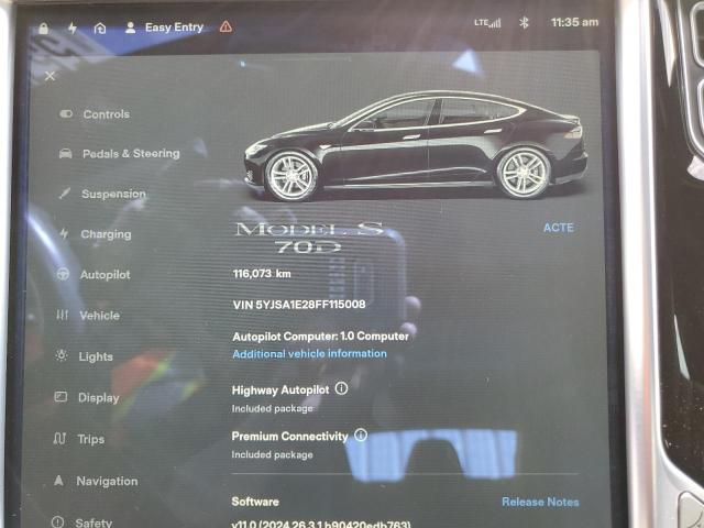 2015 TESLA MODEL S 5YJSA1E28FF115008