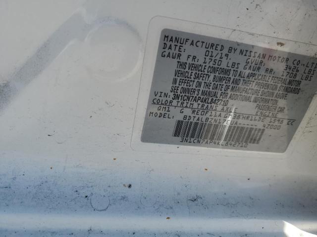 2019 NISSAN VERSA S - 3N1CN7AP4KL842710