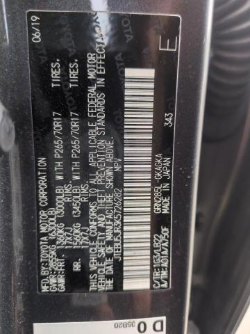 2019 TOYOTA 4RUNNER JTEBU5JR3K5726282