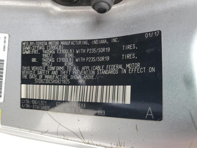 2017 TOYOTA SIENNA SE 5TDXZ3DC5HS821825