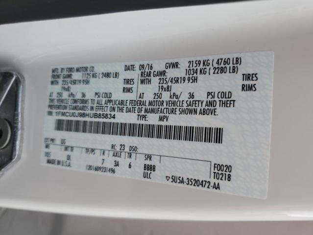 2017 FORD ESCAPE TIT 1FMCU0J98HUB85834