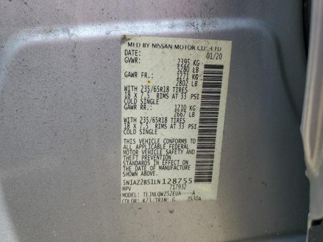 2020 NISSAN MURANO SV 5N1AZ2BS1LN128755