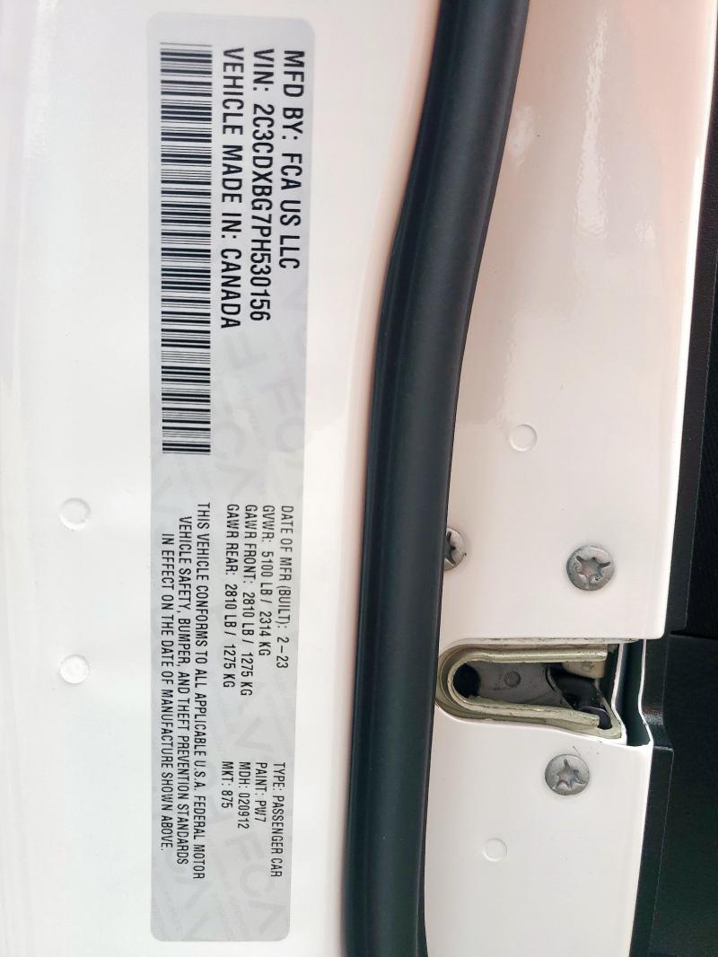 2023 DODGE CHARGER SX 2C3CDXBG7PH530156