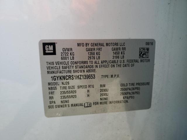 2017 CADILLAC XT5 PREMIU - 1GYKNCRS1HZ139653
